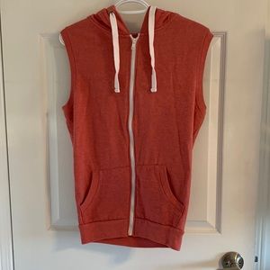 Blue notes vest with hood